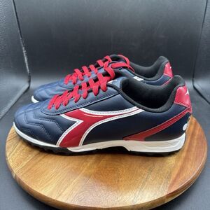 Diadora Capitano ID Womens Size 10 Indoor Soccer Turf Shoes Navy Blue Red NEW